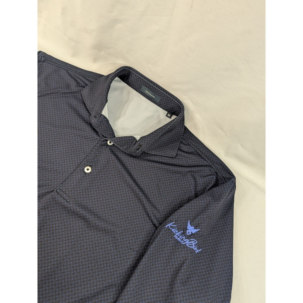 TURTLESON AOP Polo Medium |‎ Tour Performance Golf Soft Stretch L/S Kicking Bird